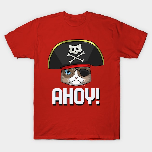 Exotic Shorthair Cat Pirate T-Shirt by Noseking